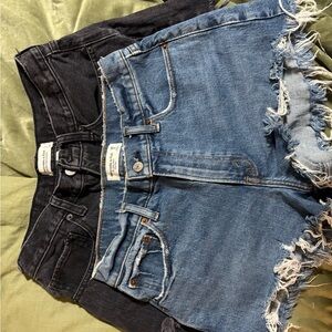 Abercrombie & Fitch Dark Gray and Blue Jean Shorts SET OF 2